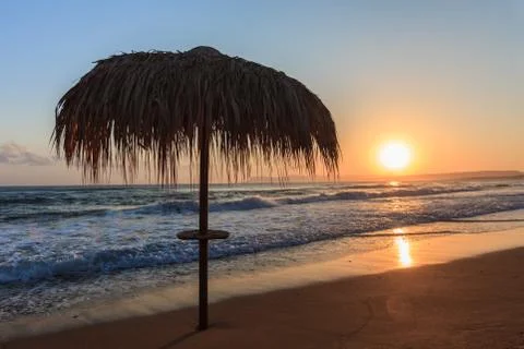 Sunrise on the beach Stock Photos