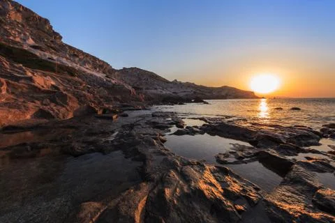 Sunrise on the beach Stock Photos