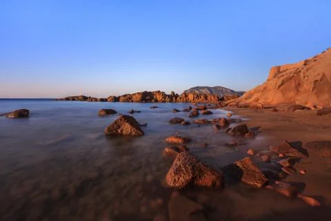 Sunrise on the beach Stock Photos