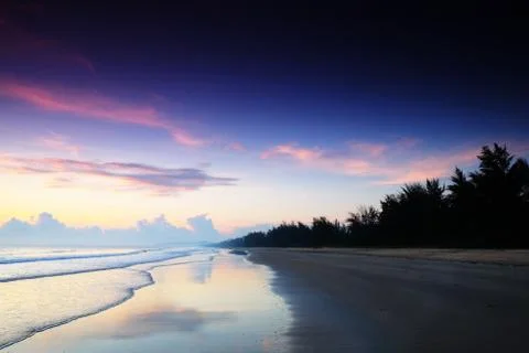 Sunrise at the beach Stock Photos