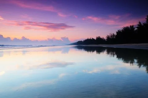 Sunrise at the beach Stock Photos