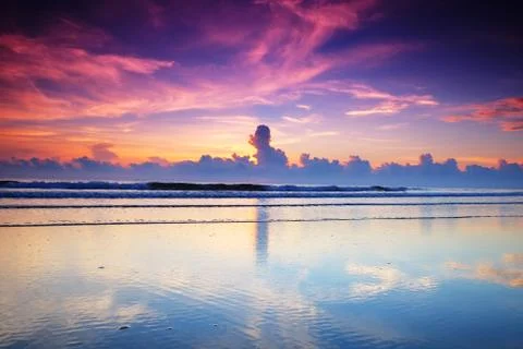 Sunrise at the beach Stock Photos