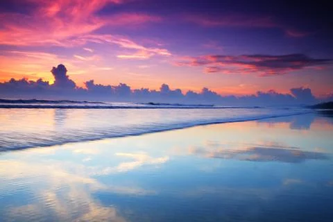 Sunrise at the beach Stock Photos