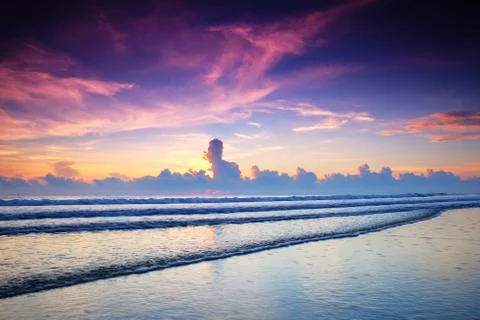 Sunrise at the beach Stock Photos