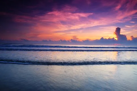 Sunrise at the beach Stock Photos