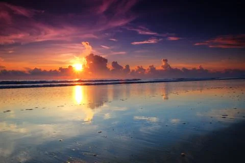 Sunrise at the beach Stock Photos