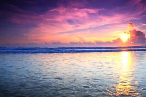 Sunrise at the beach Stock Photos