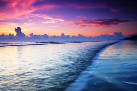 Sunrise at the beach Stock Photos