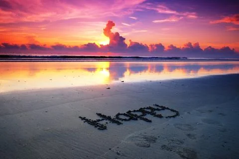 Sunrise at the beach Stock Photos