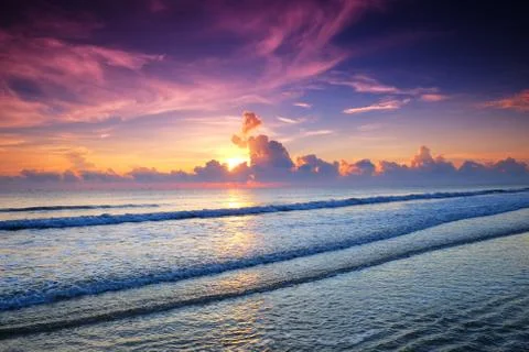 Sunrise at the beach Stock Photos