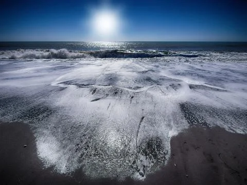 Sunrise beach Stock Photos