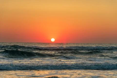 Sunrise on the beach. Stock Photos