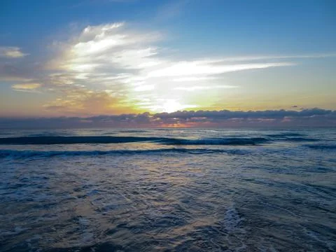 Sunrise on the beach Stock Photos