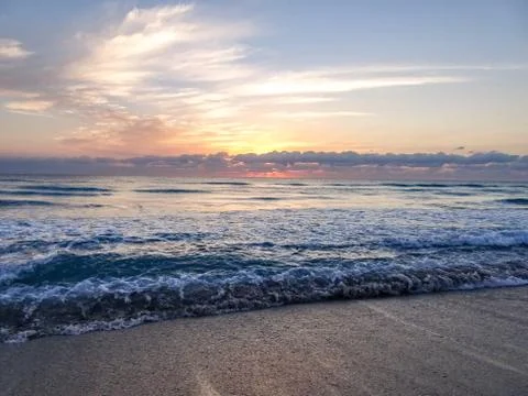 Sunrise on the beach Stock Photos