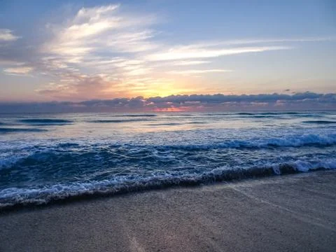 Sunrise on the beach Stock Photos
