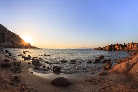 Sunrise on the beach Stock Photos