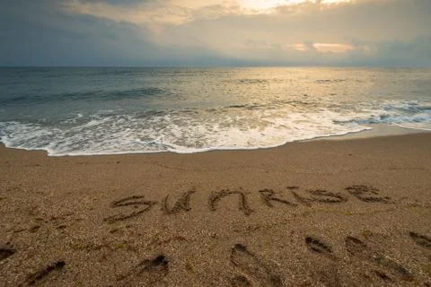 Sunrise at the beach. Stock Photos