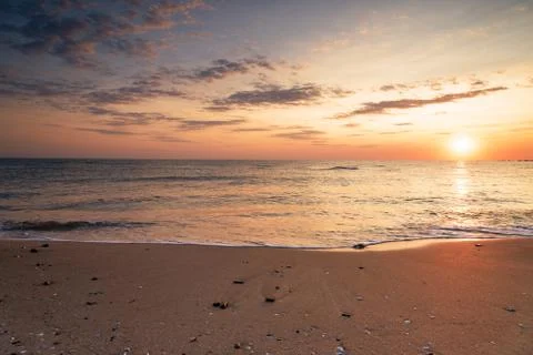 Sunrise at the beach. Stock Photos