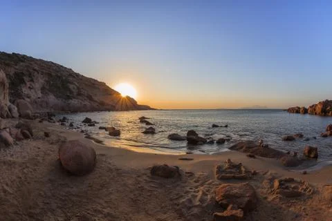 Sunrise on the beach Stock Photos