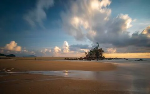 Sunrise at the beach Stock Photos