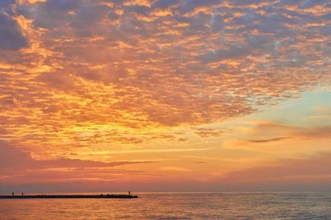 Sunrise on the beach Stock Photos
