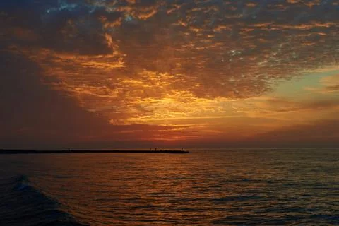 Sunrise on the beach Stock Photos