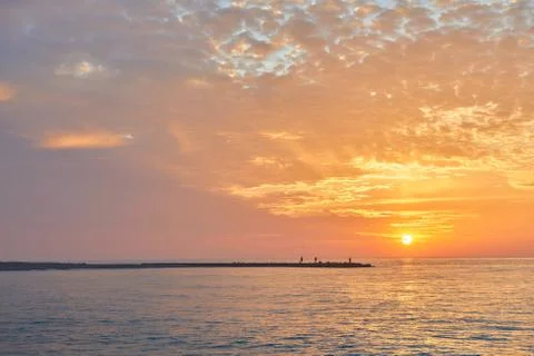 Sunrise on the beach Stock Photos