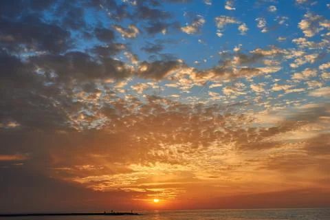 Sunrise on the beach Stock Photos