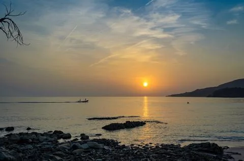 Sunrise on the beach Stock Photos