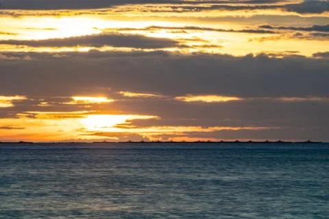 Sunrise on the beach Stock Photos