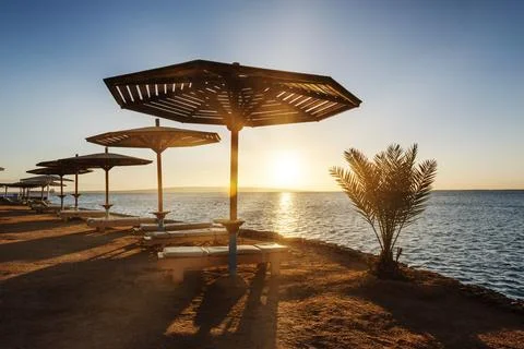 Sunrise on a beach Foto stock