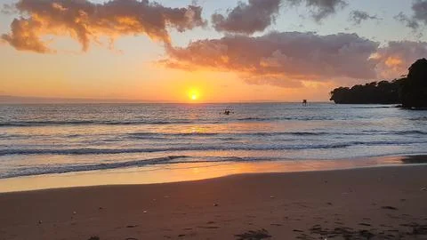Sunrise at a Beach Stock Photos