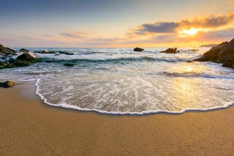 Sunrise on the beach Stock-Fotos