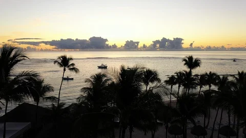 Sunrise beach at Punta Cana Stock Footage 124486860