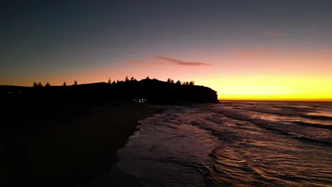 Sunrise beach. shot Stock Footage 208924639