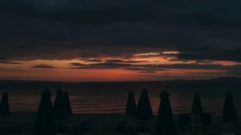 Sunrise on the beach time lapse Video stock 71349410