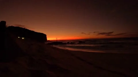 Sunrise beach timelapse Stock Footage 209868450