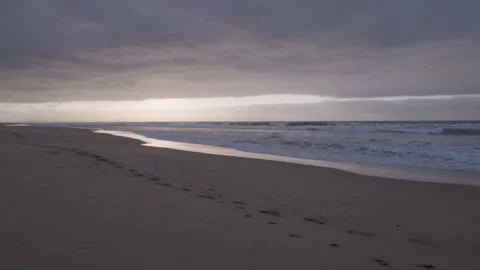 Sunrise Beach Walk Stock Footage 145928940