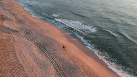 Sunrise Beach Walk Stock Footage 194441763