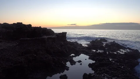 A sunrise on the beaches of Oropesa Video stock 122812123