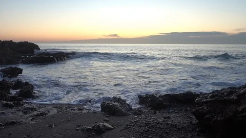 A sunrise on the beaches of Oropesa Video stock 122812837