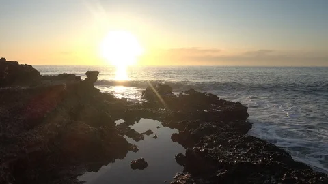 A sunrise on the beaches of Oropesa Video stock 122814376
