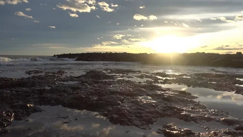 A sunrise on the beaches of Oropesa Video stock 122814587