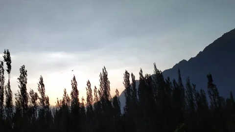 Sunrise behind the mountains Stock Footage 161816470