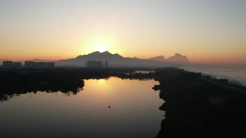 Sunrise Behind the mountains Stock Footage 277924407