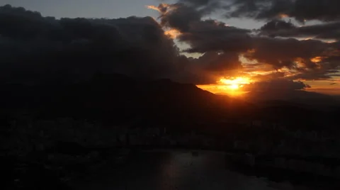 Sunrise behing the mountain Stock Footage 50907611