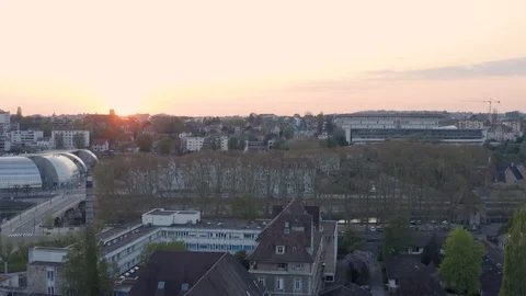Sunrise Besançon Stock Footage