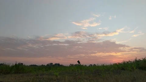 Sunrise blocked by clouds then dramatic Video stock 205029703