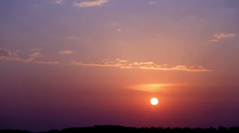 Sunrise, blue and red clouds Stock Footage 55367380