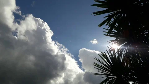 Sunrise blue sky clouds Stock Footage 115538072